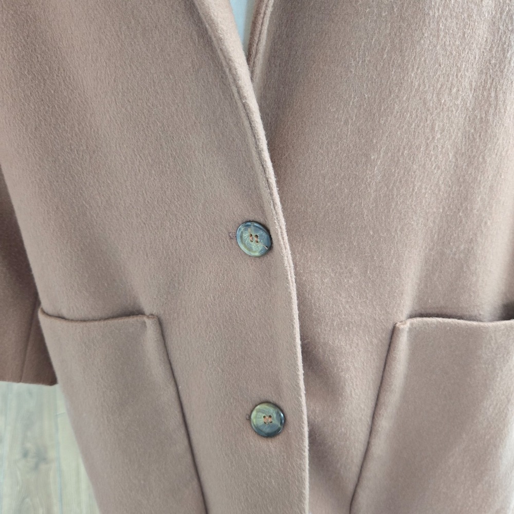 Ann Taylor Overcoat Womens Size 8 Brown Wool Cashmere Blend Lined Classic Coat - Picture 2 of 13